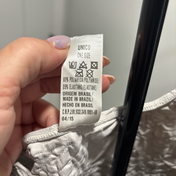 Scala Light Gray Textured Ruched Tank Top - Picture 4 of 6